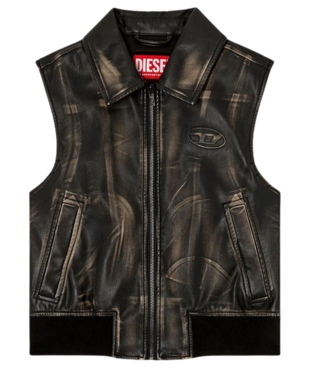DIESEL Черный полиэстеровый жилет, фото 1