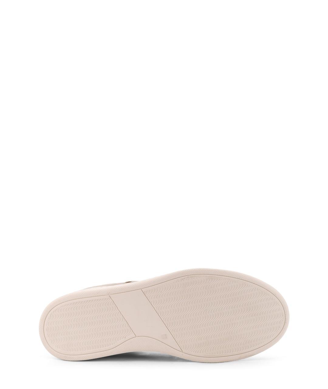 KITON Бежевые замшевые низкие кроссовки / кеды, фото 4