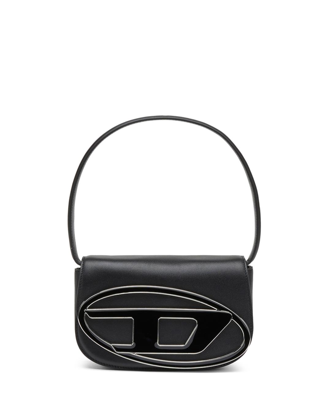 DIESEL Черная кожаная сумка через плечо, фото 1