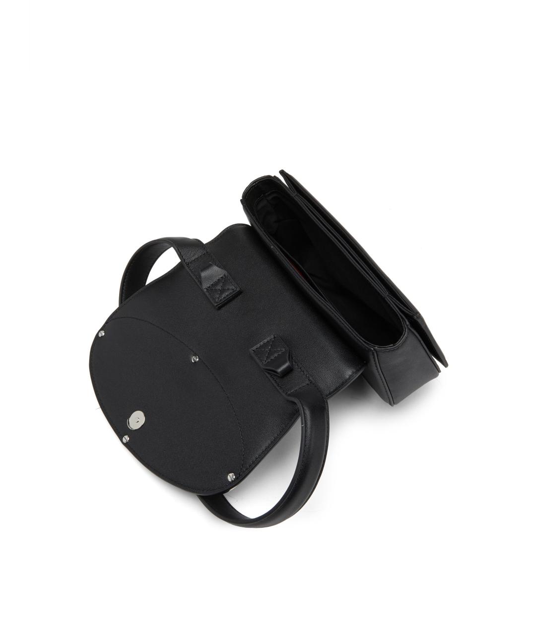 DIESEL Черная кожаная сумка через плечо, фото 4