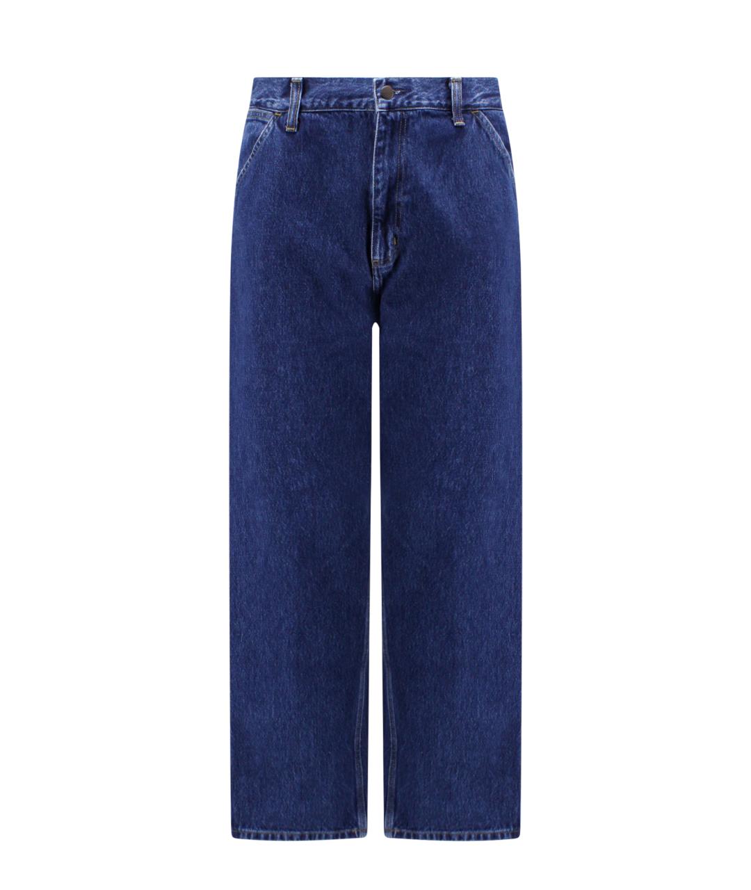 CARHARTT WIP Синие хлопковые прямые джинсы, фото 1