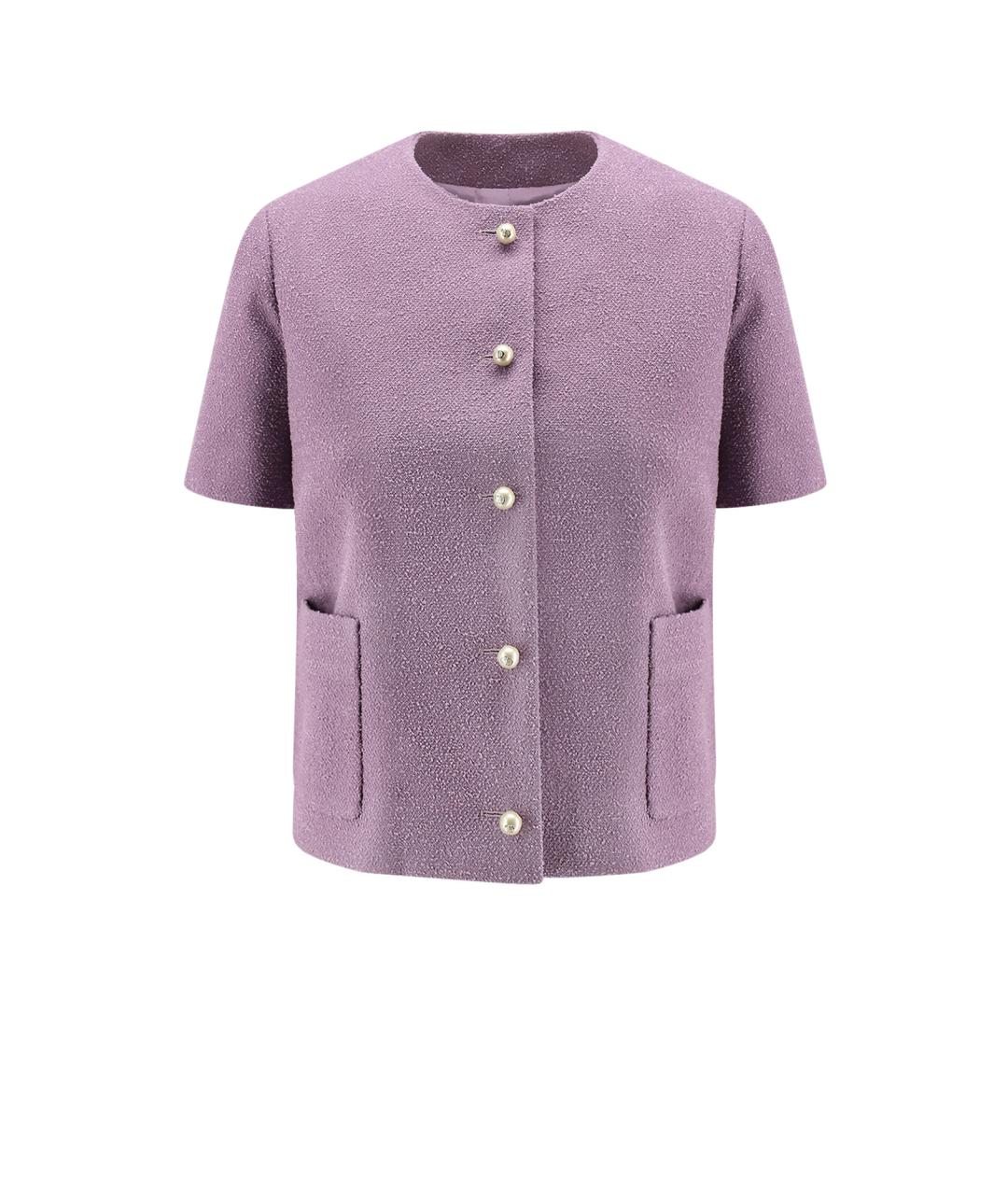 CHRISTIAN DIOR Фиолетовый шерстяной жакет/пиджак, фото 1