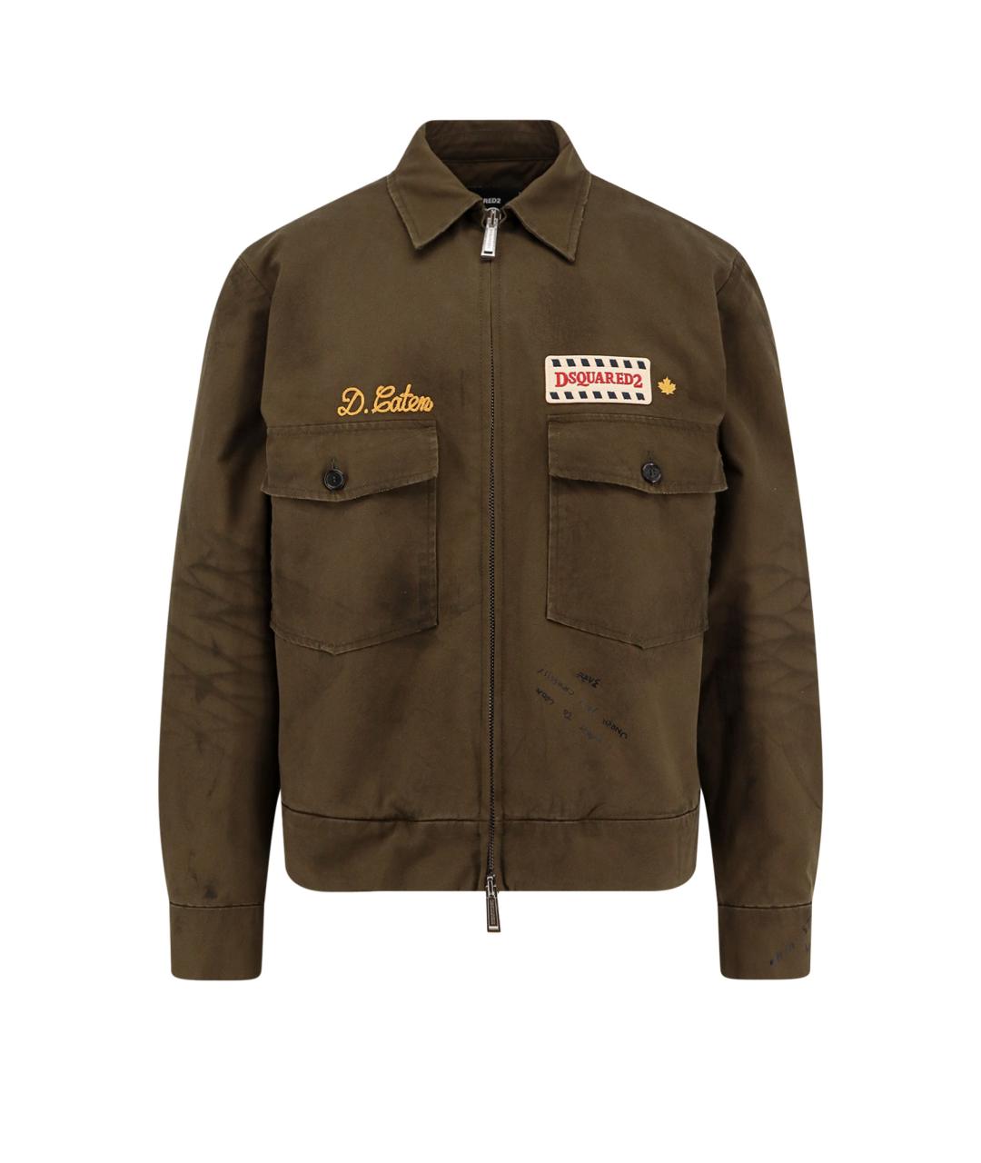DSQUARED2 Хаки хлопковая куртка, фото 1