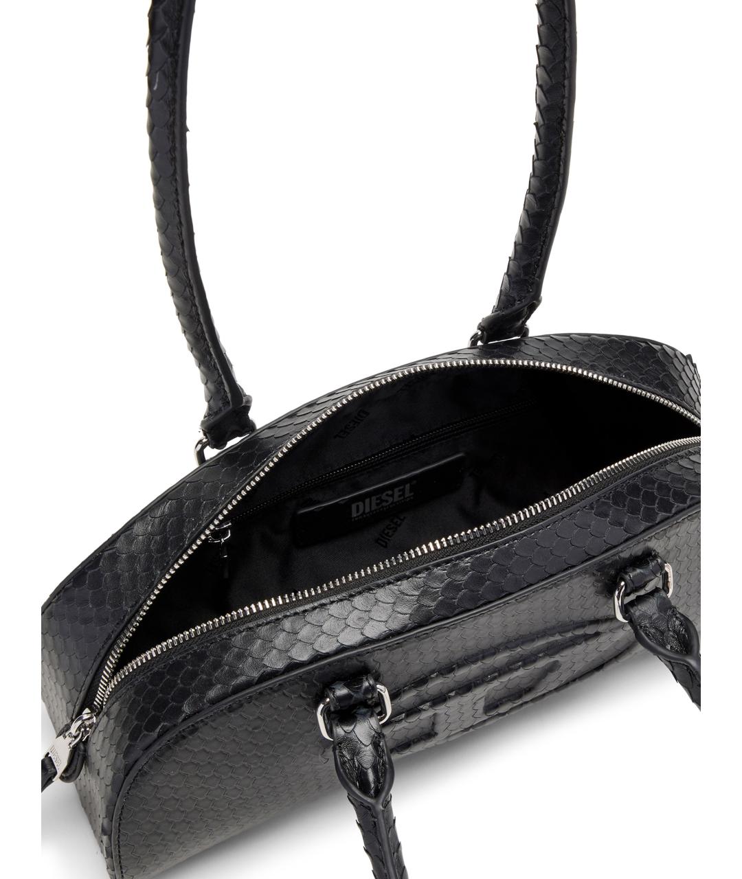 DIESEL Черная кожаная сумка тоут, фото 5