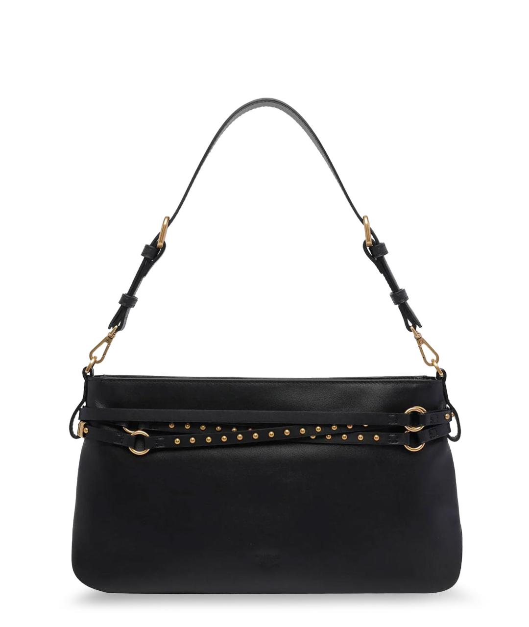 PINKO Черная кожаная сумка через плечо, фото 2