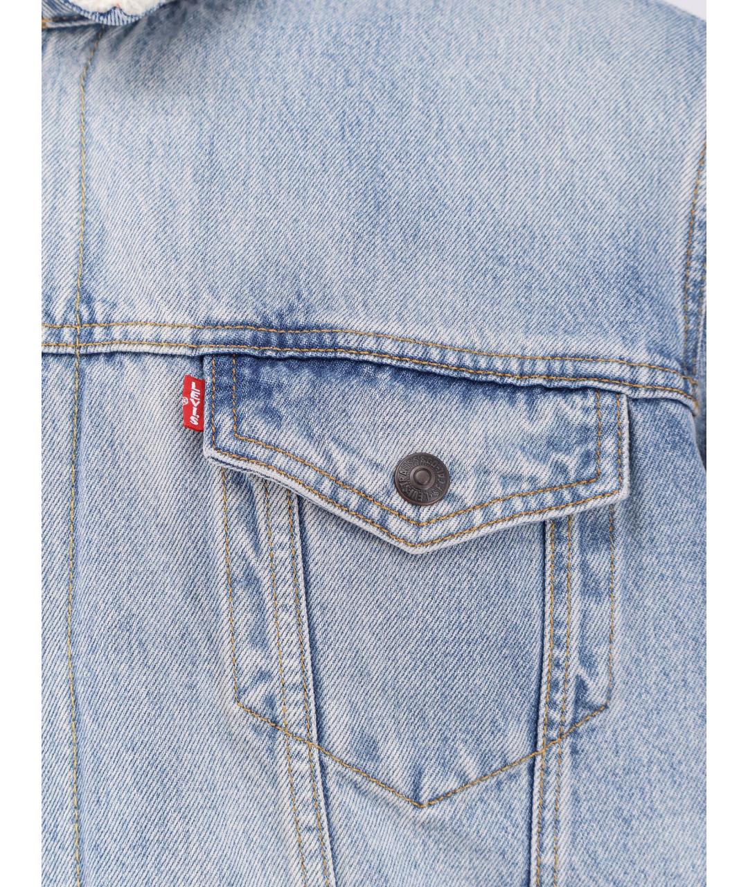 LEVI'S Голубая хлопковая куртка, фото 3