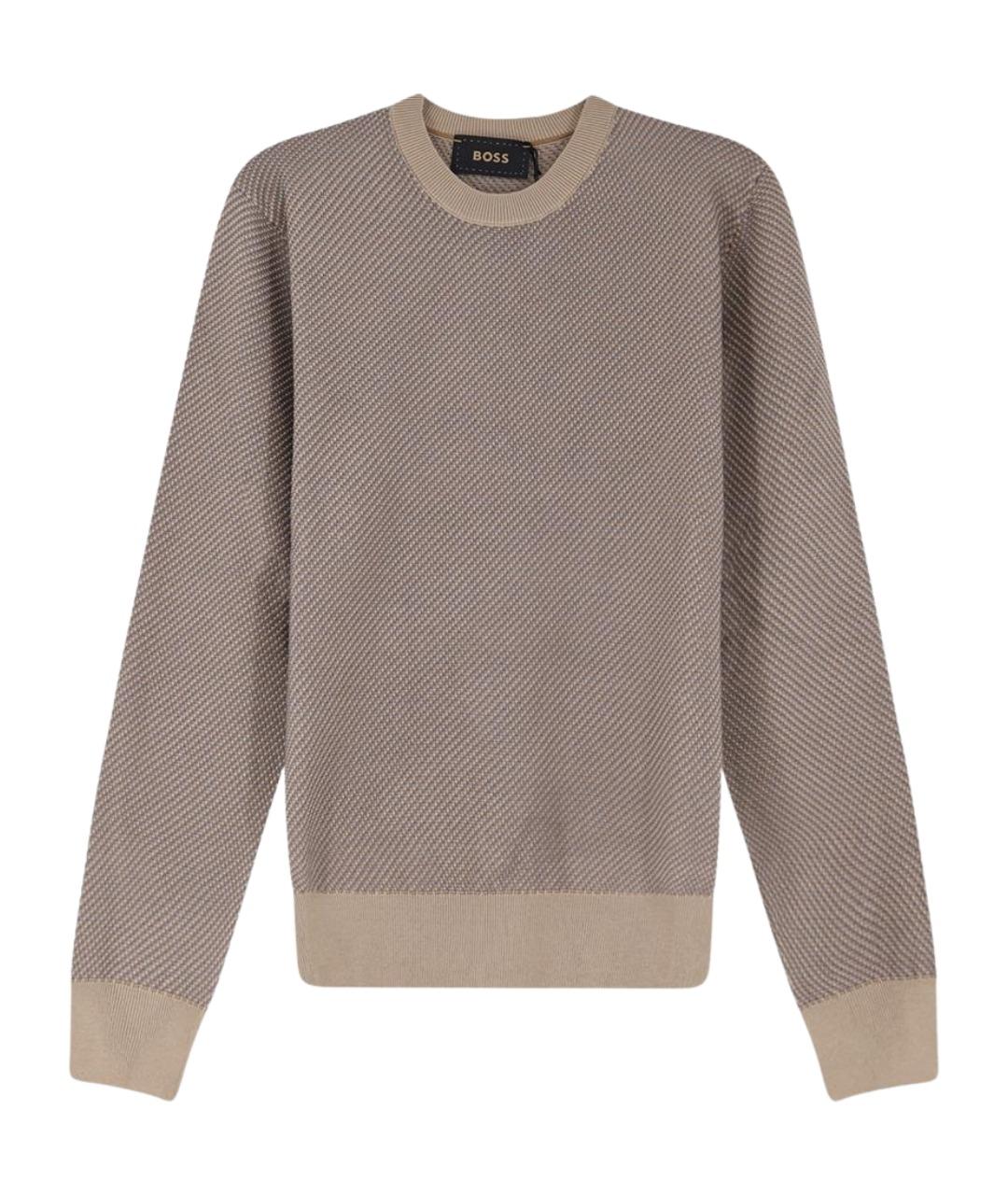 HUGO BOSS Серый шелковый джемпер / свитер, фото 1