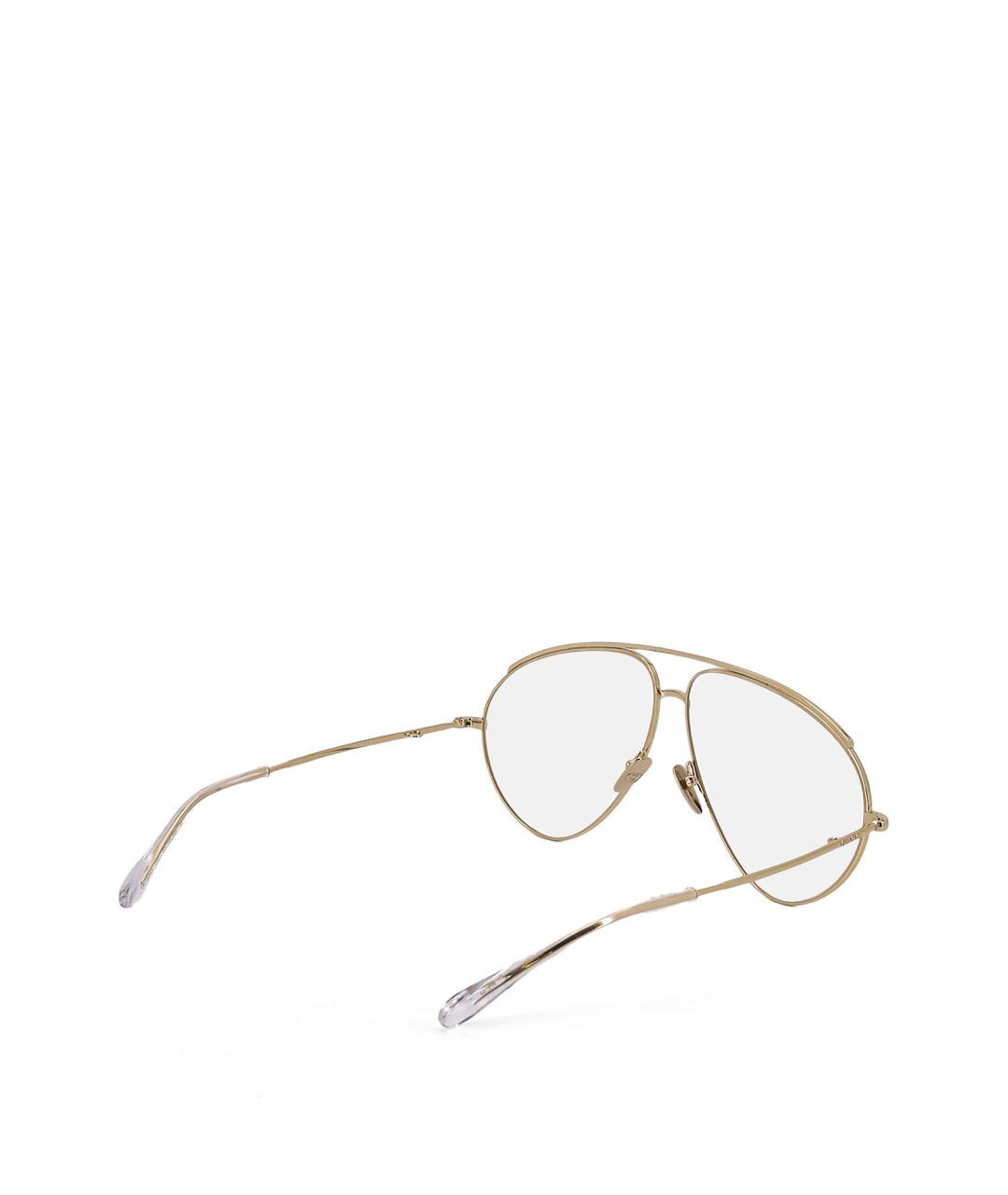 GUCCI Золотые металлические солнцезащитные очки, фото 3