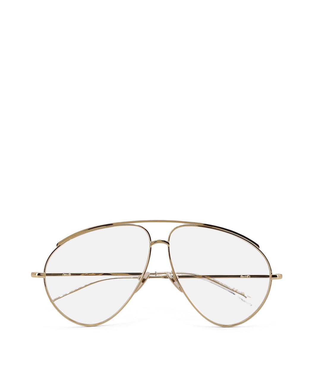 GUCCI Золотые металлические солнцезащитные очки, фото 2