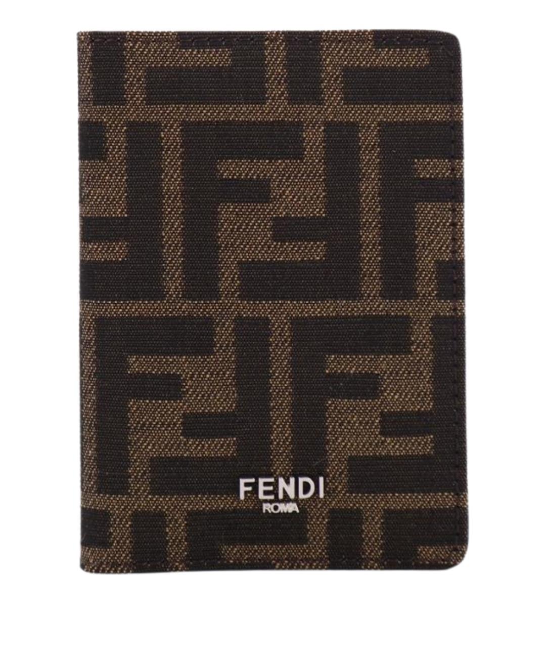 FENDI Коричневый кардхолдер, фото 1