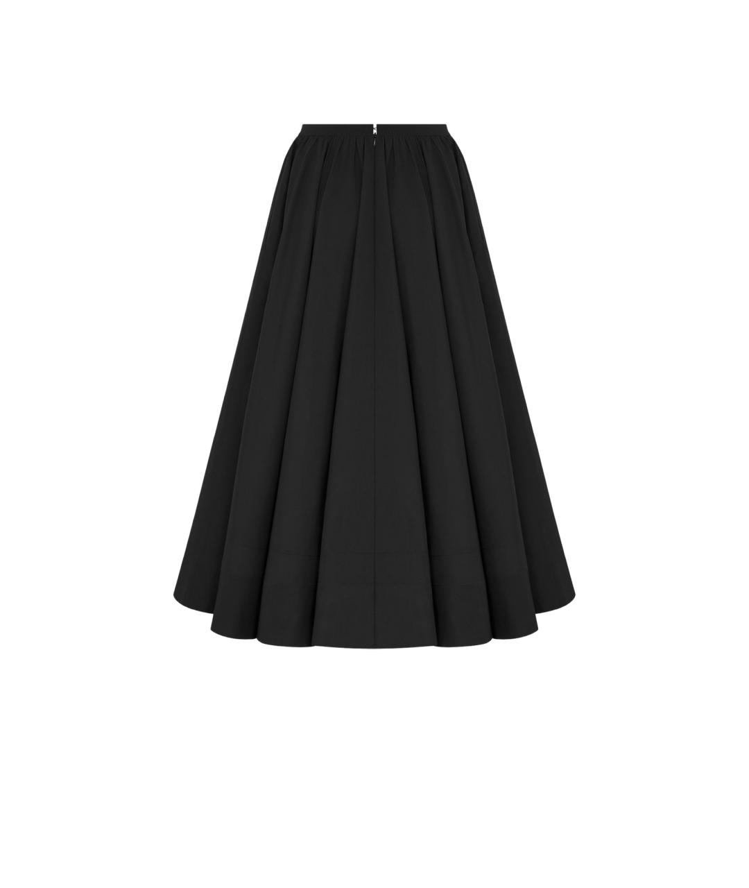 CHRISTIAN DIOR Черная шелковая юбка миди, фото 2