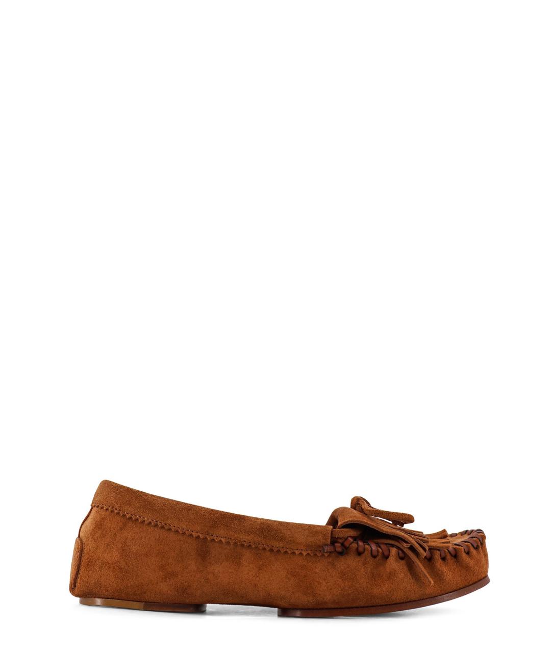 PARIS TEXAS Коричневые замшевые лоферы, фото 1