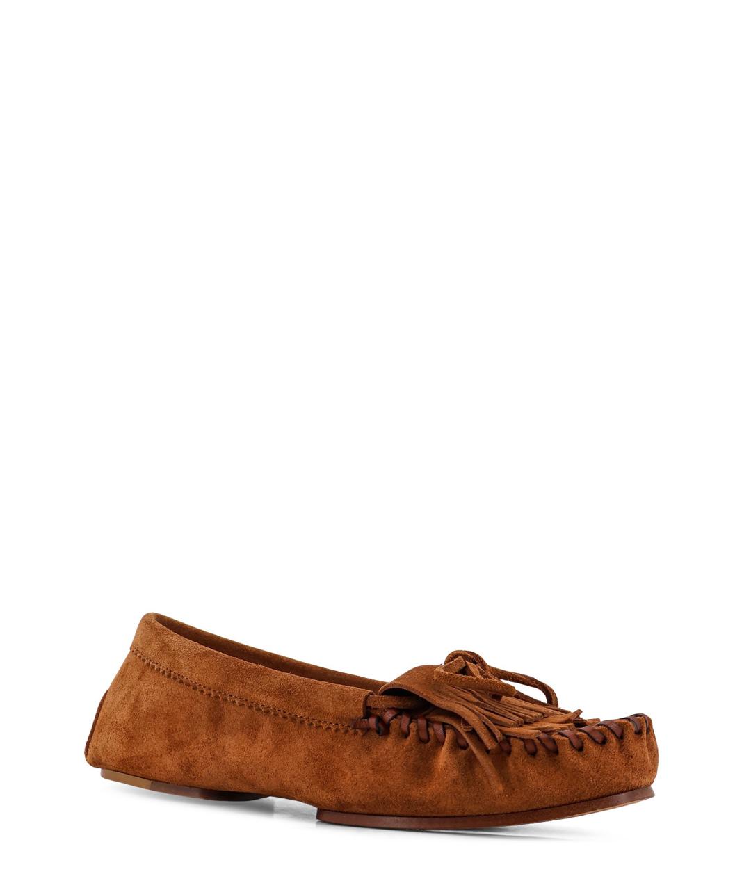 PARIS TEXAS Коричневые замшевые лоферы, фото 2
