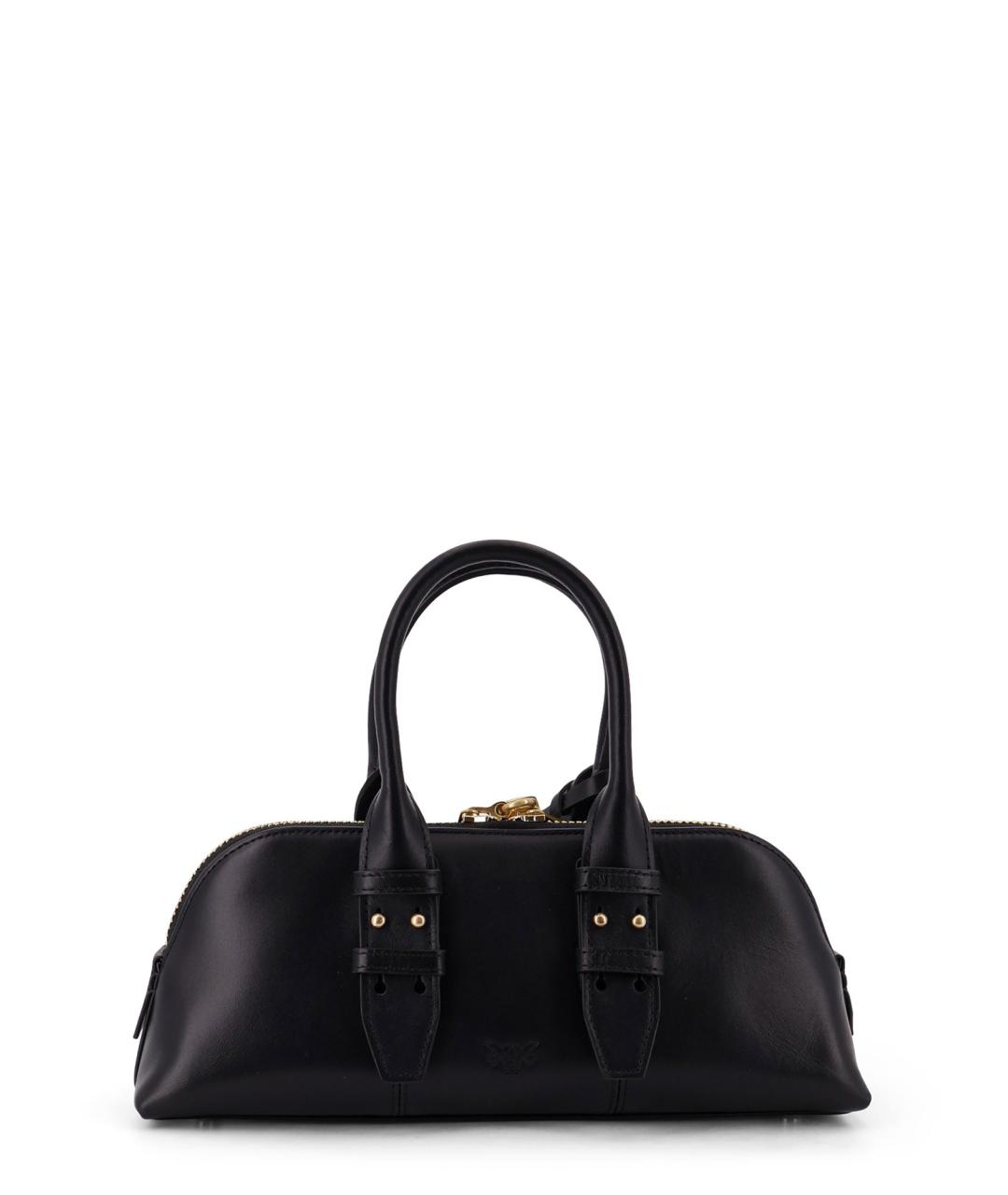 PINKO Черная кожаная сумка тоут, фото 2