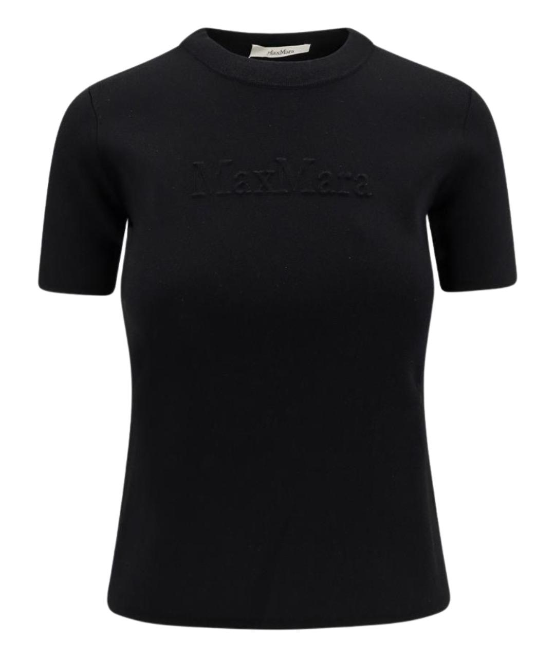 MAX MARA Черная вискозная футболка, фото 1