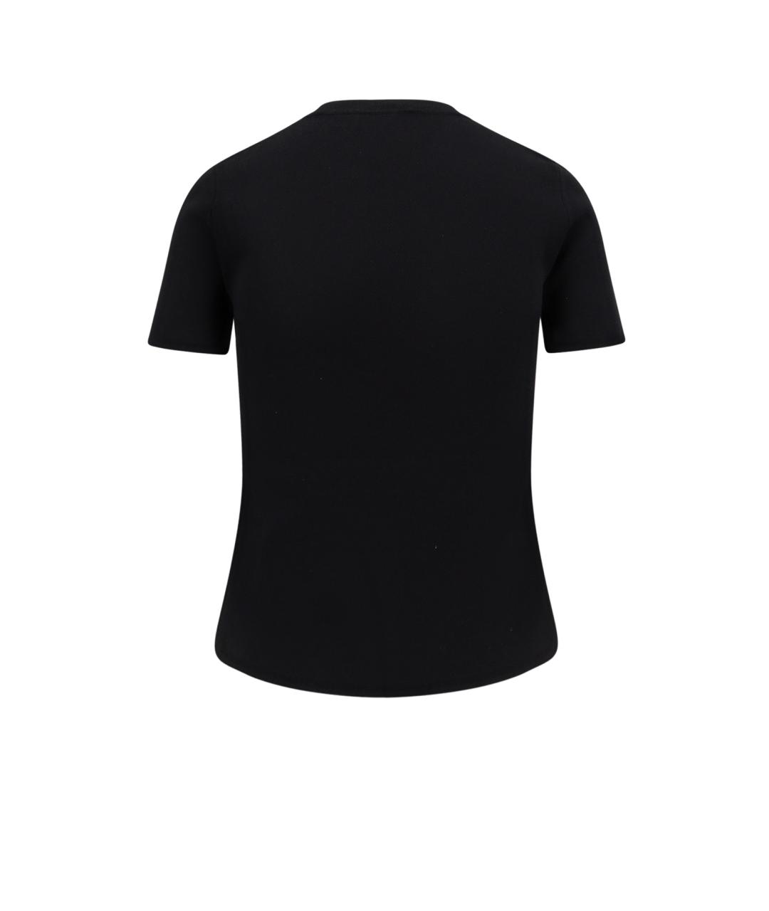 MAX MARA Черная вискозная футболка, фото 2