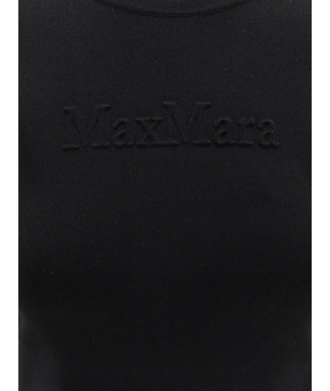 MAX MARA Черная вискозная футболка, фото 3