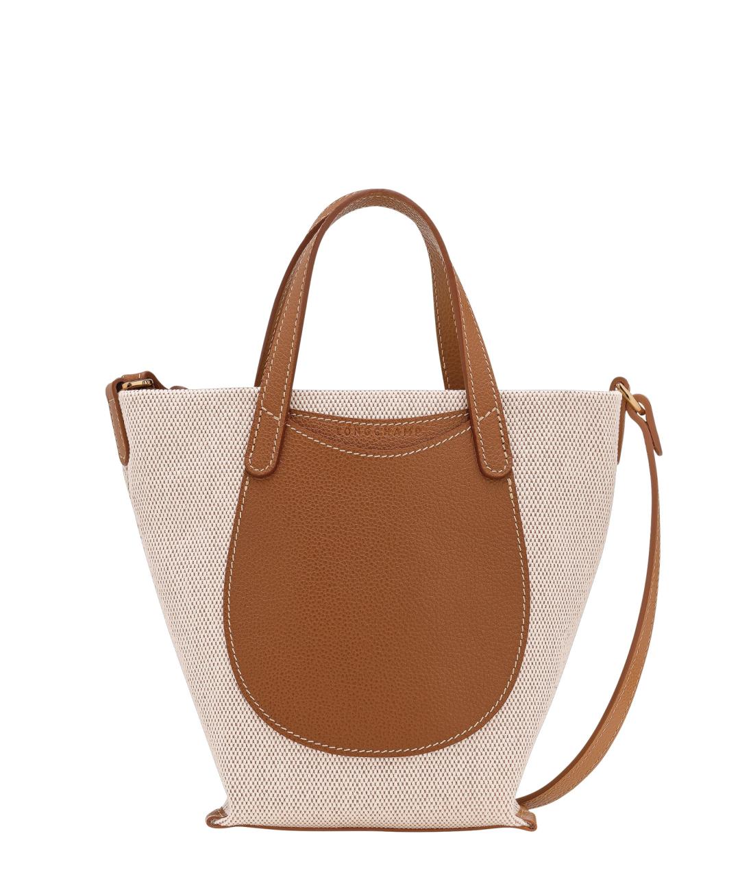 LONGCHAMP Бежевая тканевая сумка тоут, фото 1