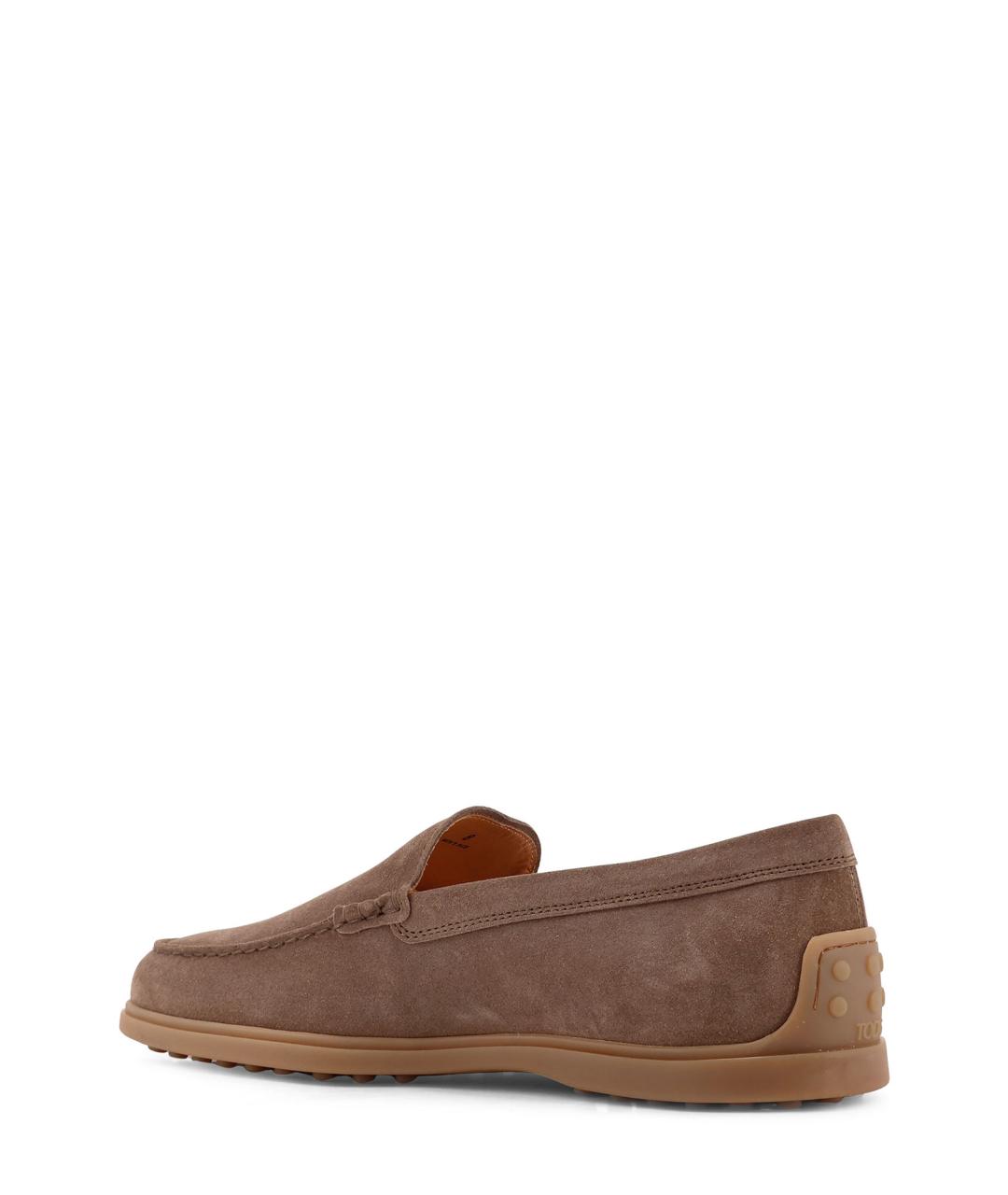 TOD'S Коричневые замшевые лоферы, фото 3