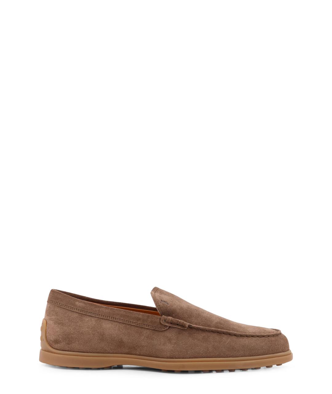 TOD'S Коричневые замшевые лоферы, фото 1