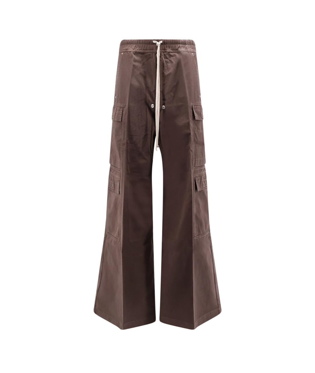 RICK OWENS DRKSHDW Коричневые хлопковые повседневные брюки, фото 1