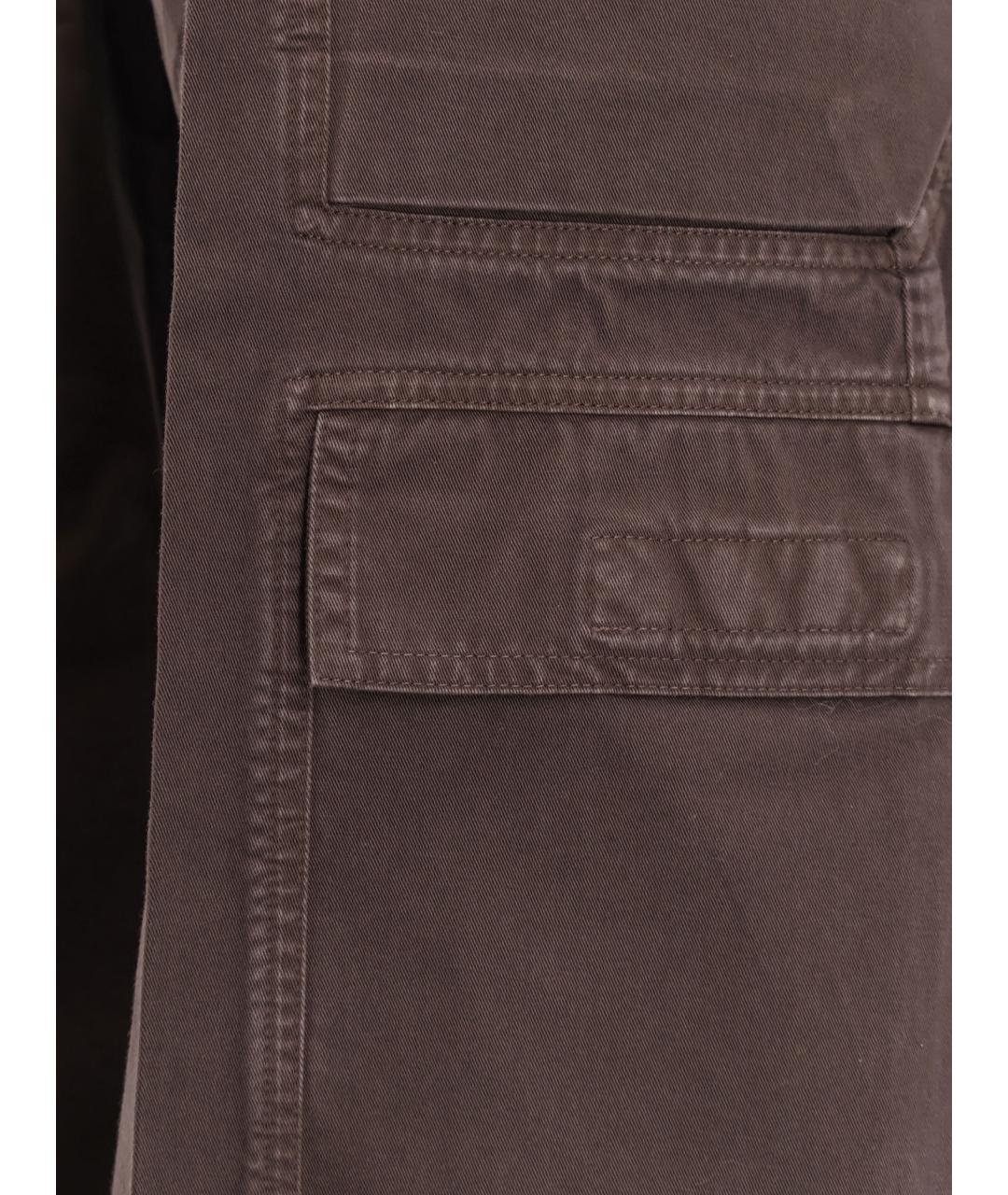 RICK OWENS DRKSHDW Коричневые хлопковые повседневные брюки, фото 3