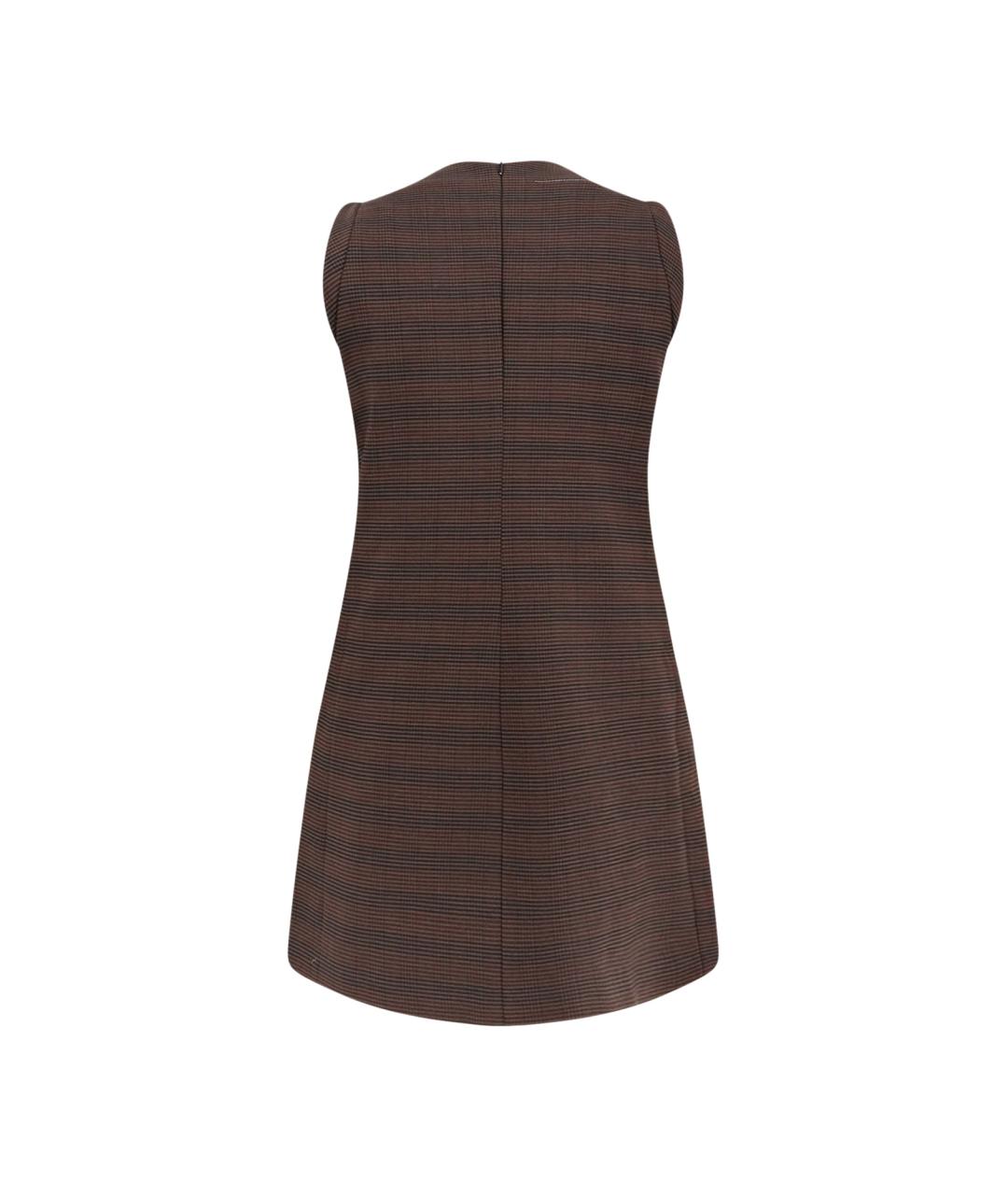 MM6 MAISON MARGIELA Коричневое полиэстеровое повседневное платье, фото 2