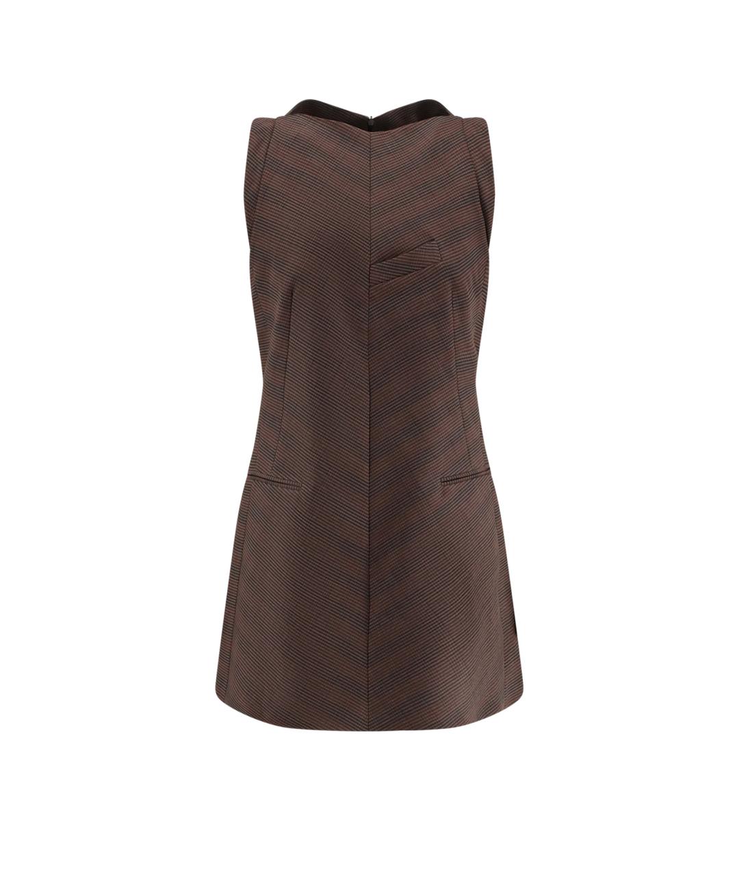 MM6 MAISON MARGIELA Коричневое полиэстеровое повседневное платье, фото 1