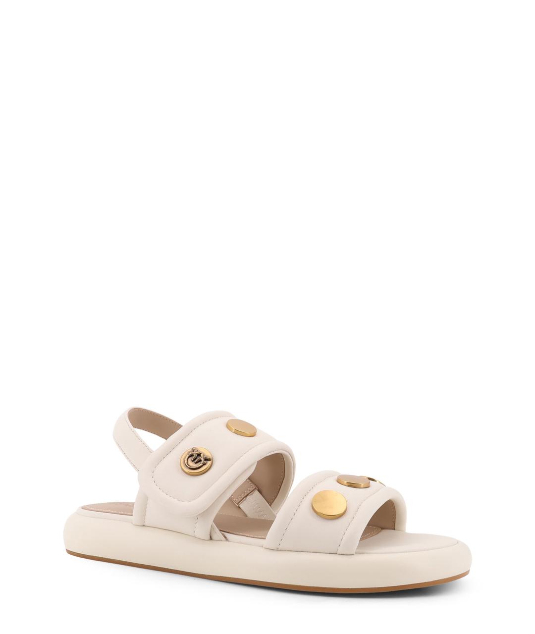 PINKO Белые кожаные сандалии, фото 2