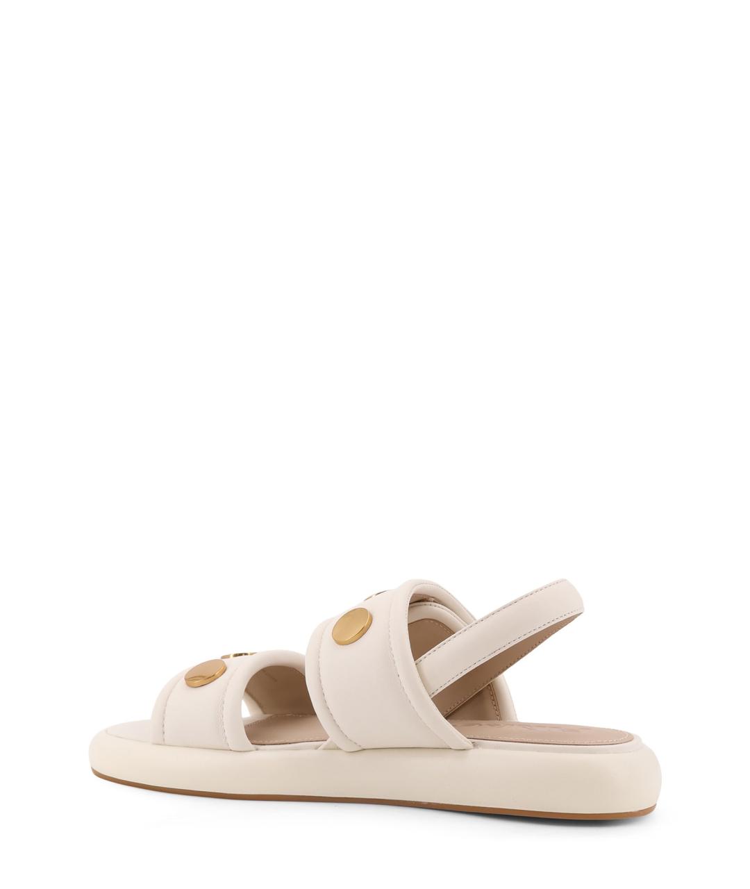 PINKO Белые кожаные сандалии, фото 3