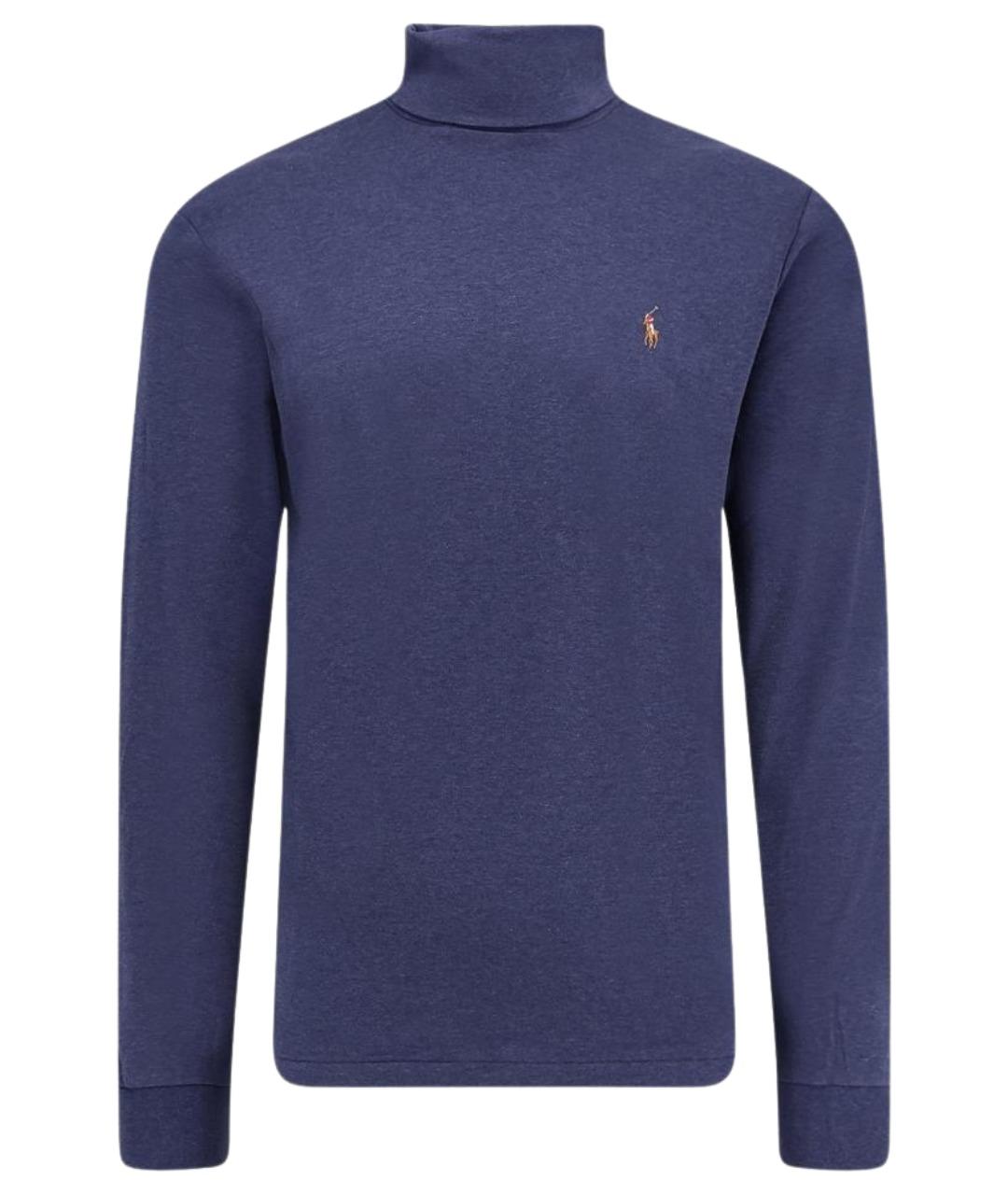 POLO RALPH LAUREN Синяя хлопковая водолазка, фото 1