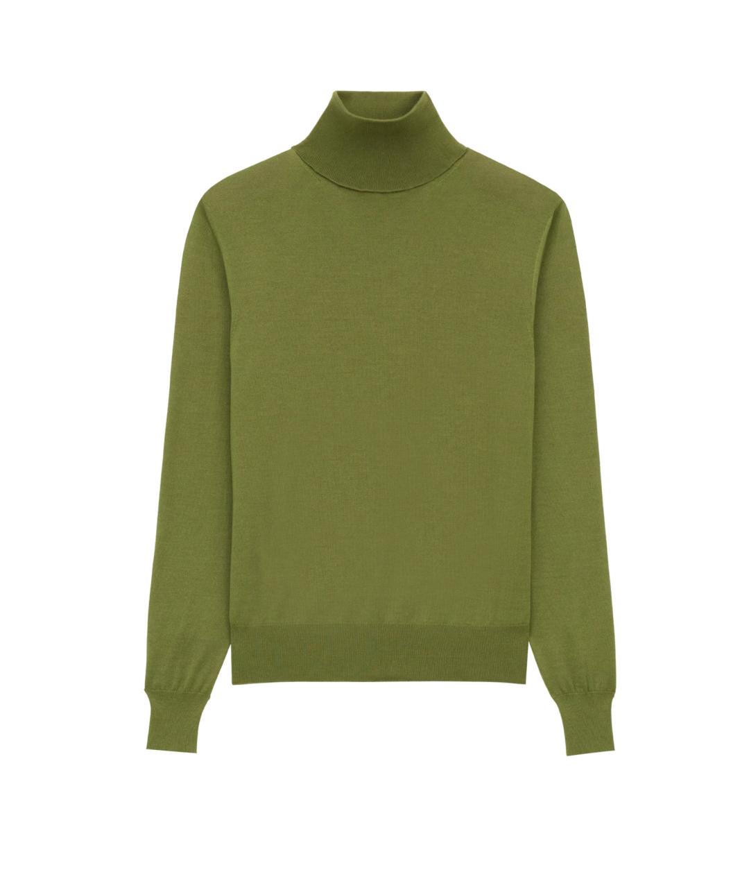 SAINT LAURENT Золотая шерстяная водолазка, фото 1