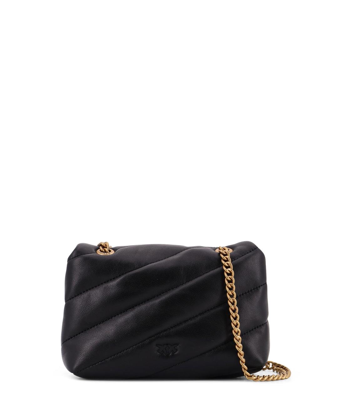 PINKO Черная кожаная сумка через плечо, фото 2