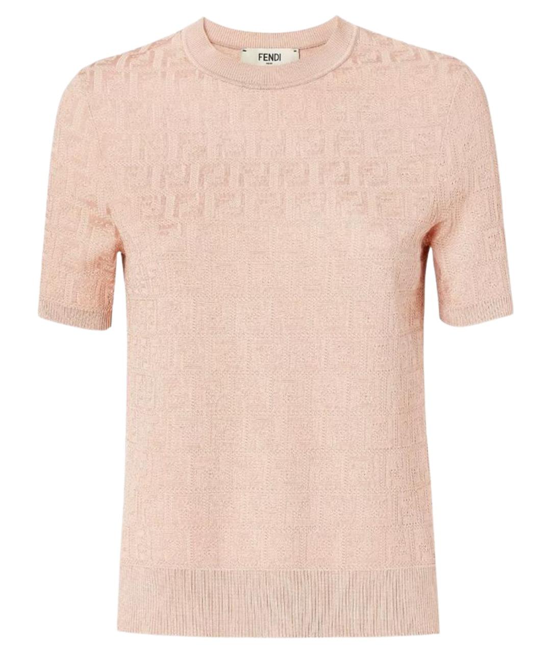FENDI Розовый хлопковый джемпер / свитер, фото 1
