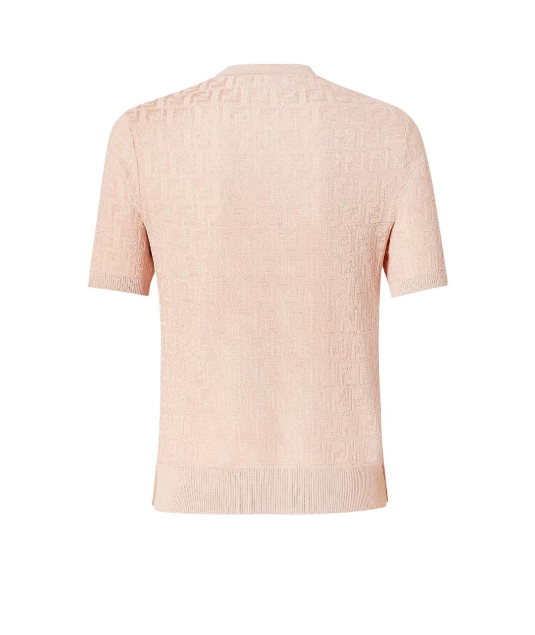 FENDI Розовый хлопковый джемпер / свитер, фото 2