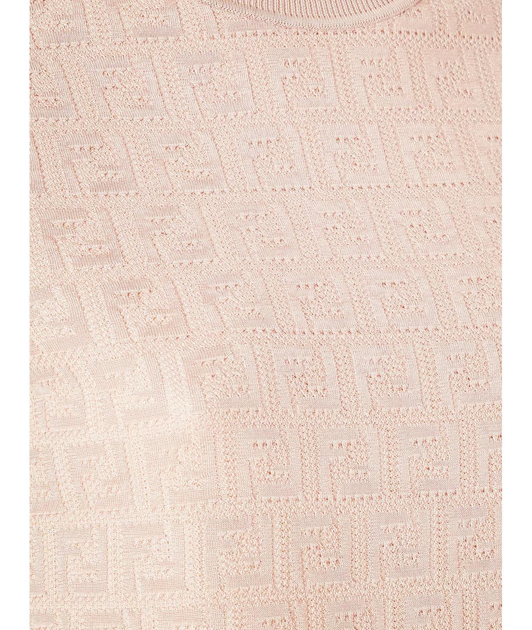 FENDI Розовый хлопковый джемпер / свитер, фото 3