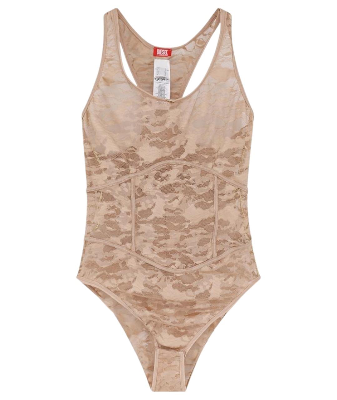 DIESEL Бежевое полиамидовое боди, фото 1