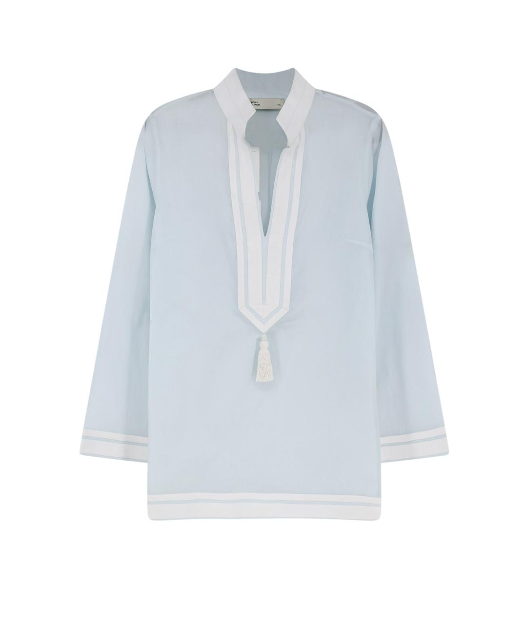 TORY BURCH Голубая хлопковая рубашка, фото 4