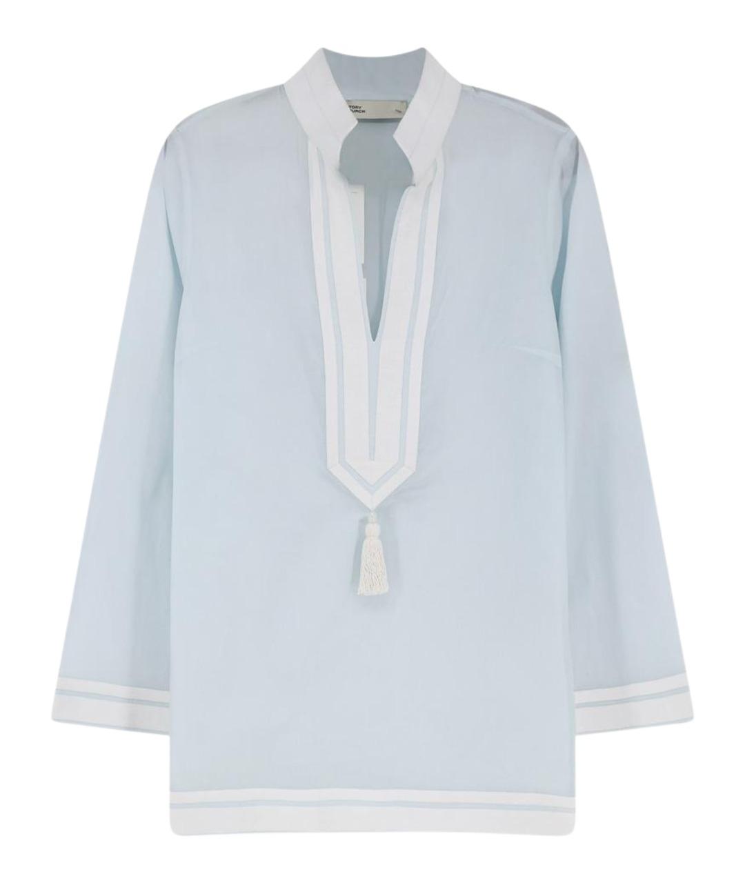 TORY BURCH Голубая хлопковая рубашка, фото 1