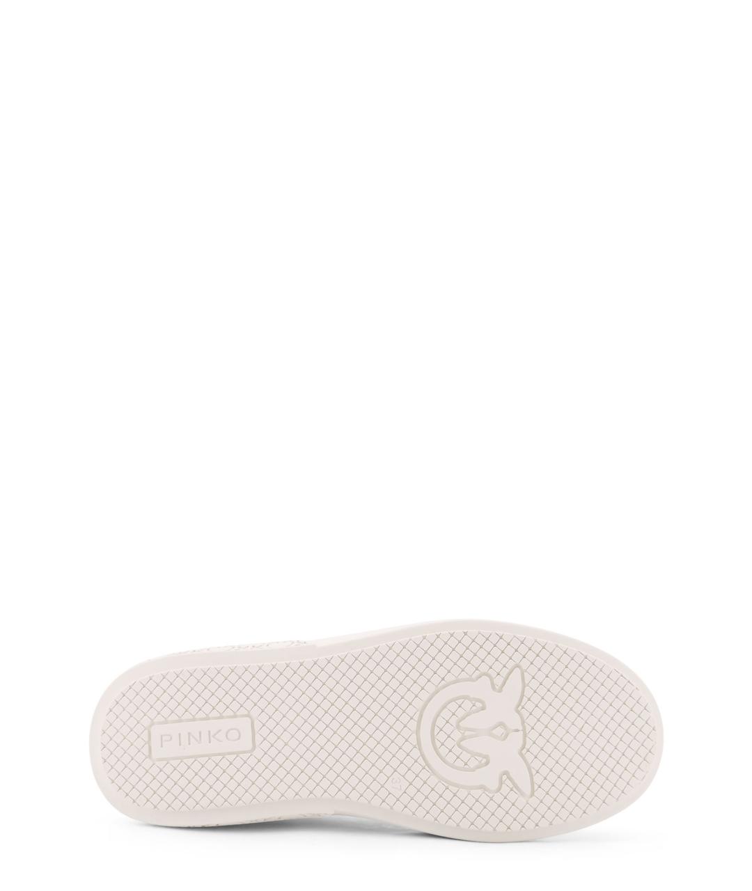 PINKO Белые кожаные кеды, фото 4