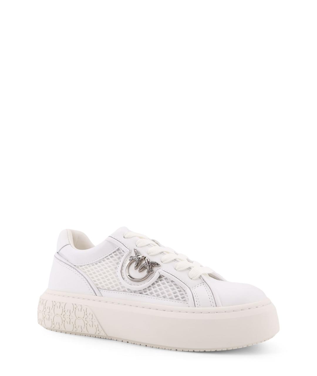 PINKO Белые кожаные кеды, фото 2