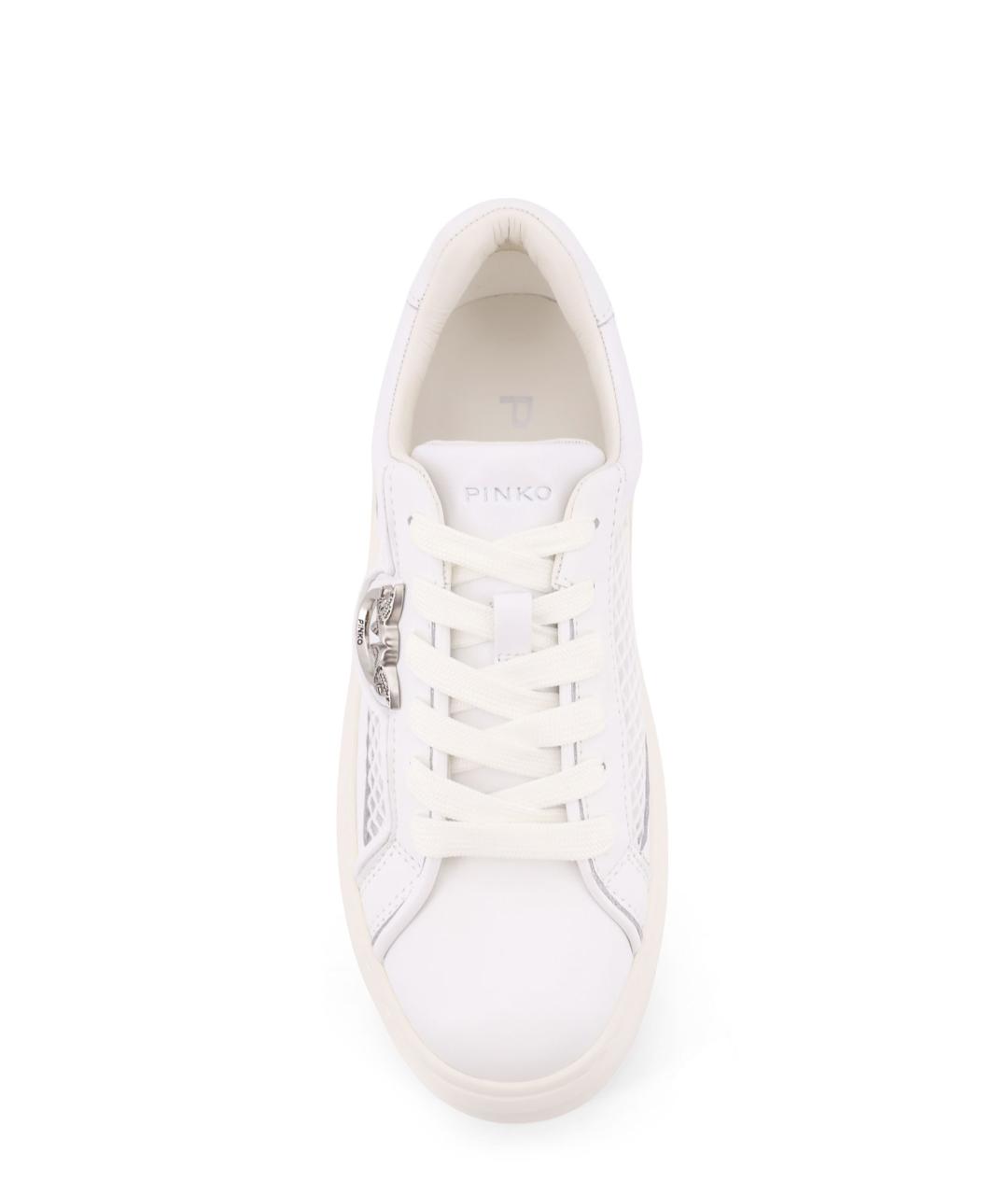 PINKO Белые кожаные кеды, фото 5