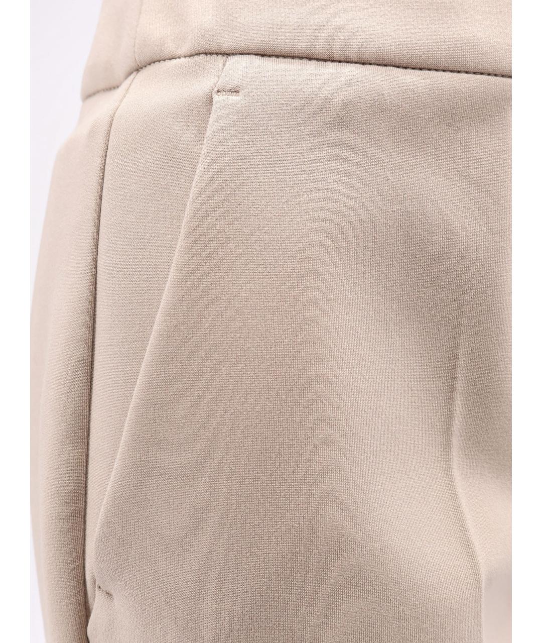 MAX MARA Бежевые вискозные брюки узкие, фото 3