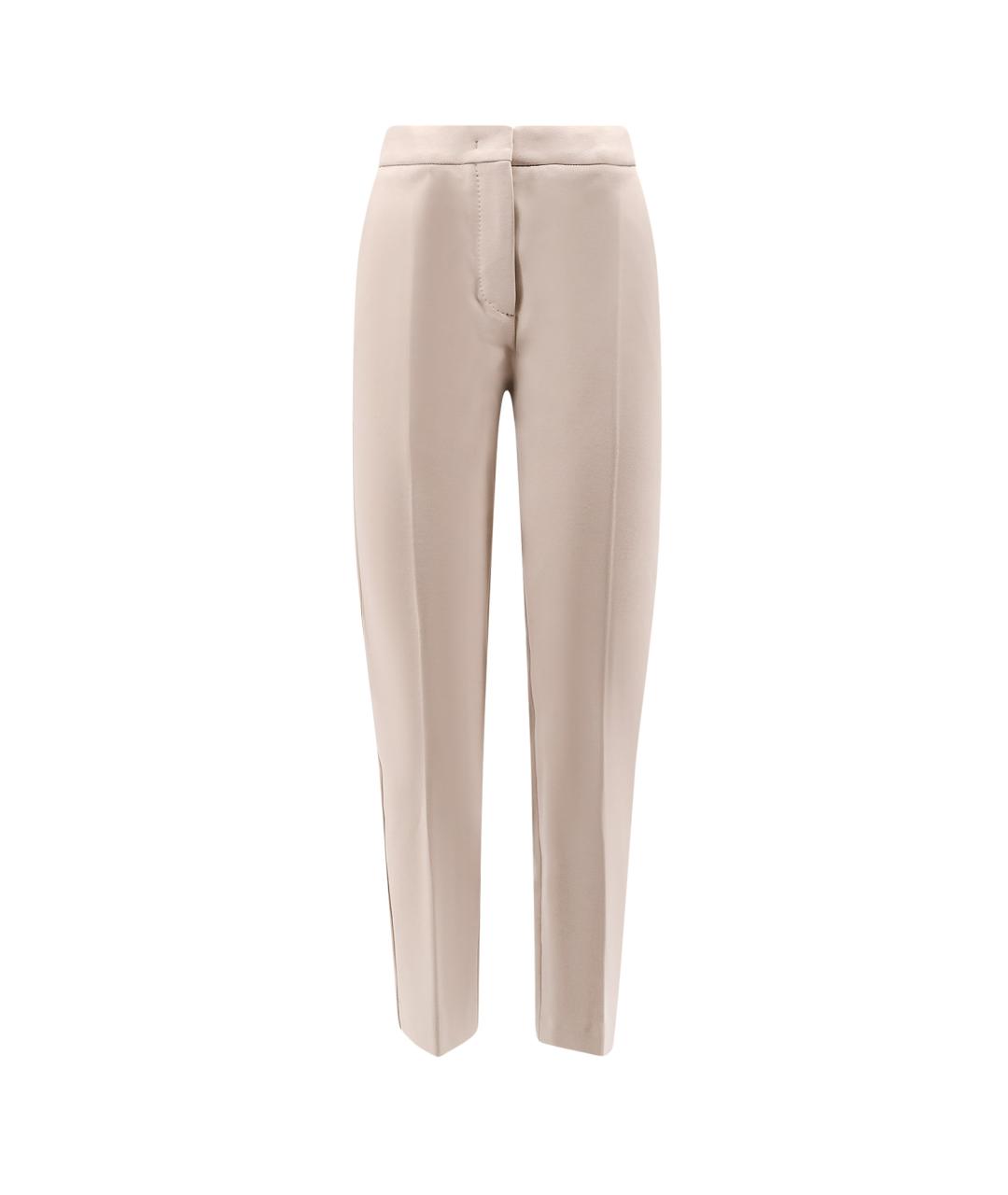 MAX MARA Бежевые вискозные брюки узкие, фото 1