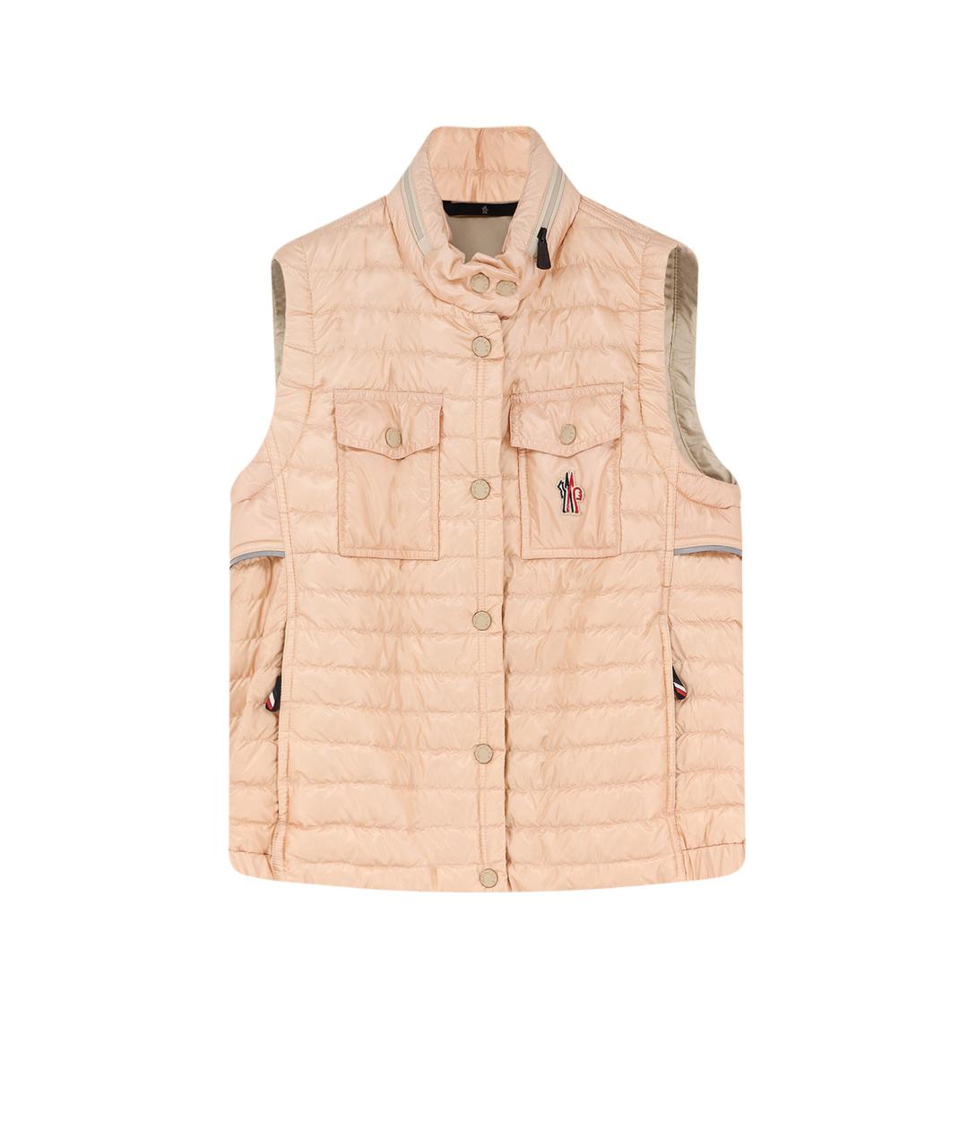 MONCLER GRENOBLE Розовый полиэстеровый жилет, фото 4