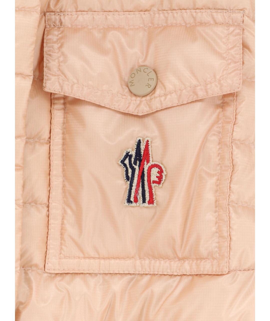 MONCLER GRENOBLE Розовый полиэстеровый жилет, фото 3