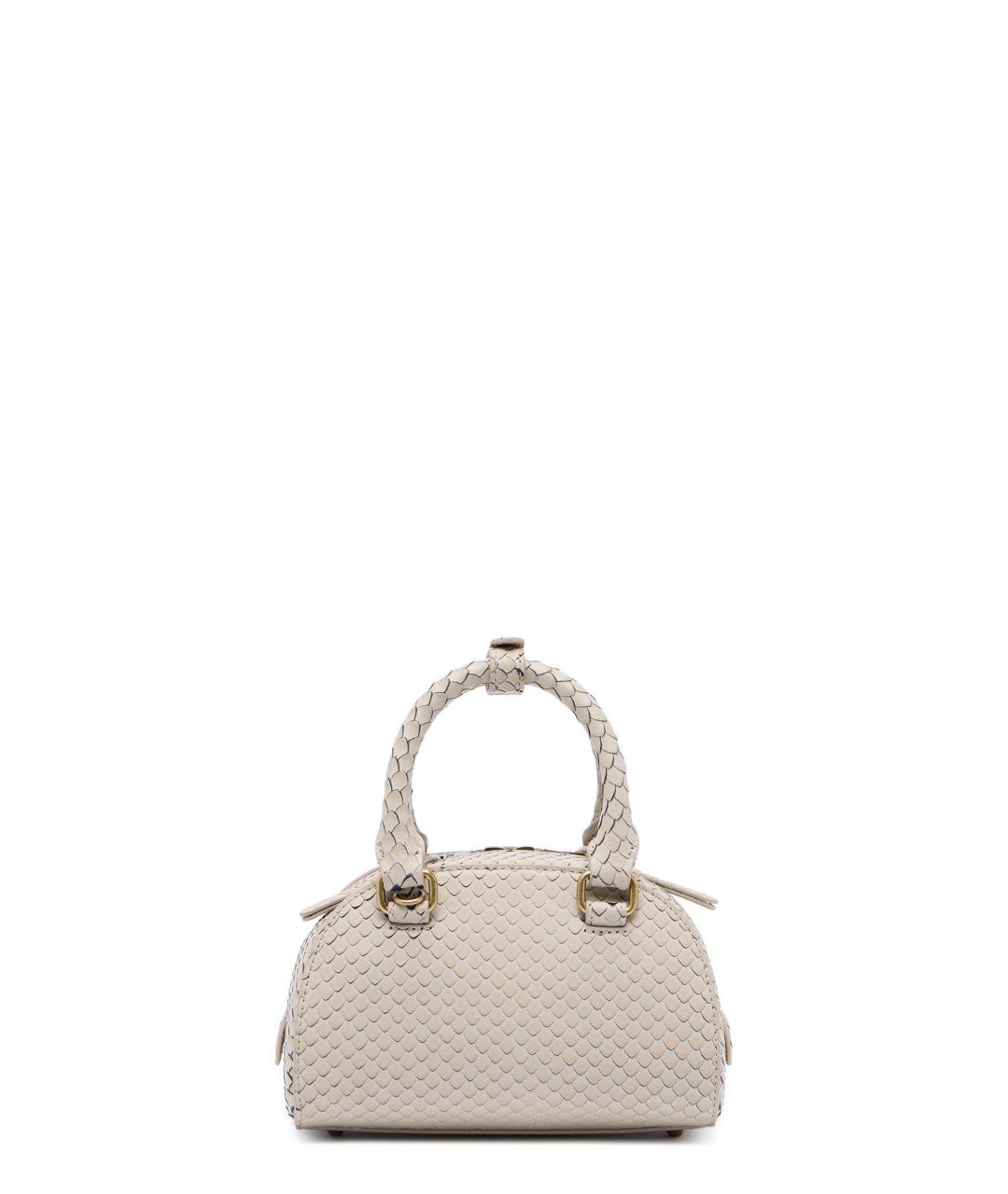 DIESEL Бежевая кожаная сумка с короткими ручками, фото 2