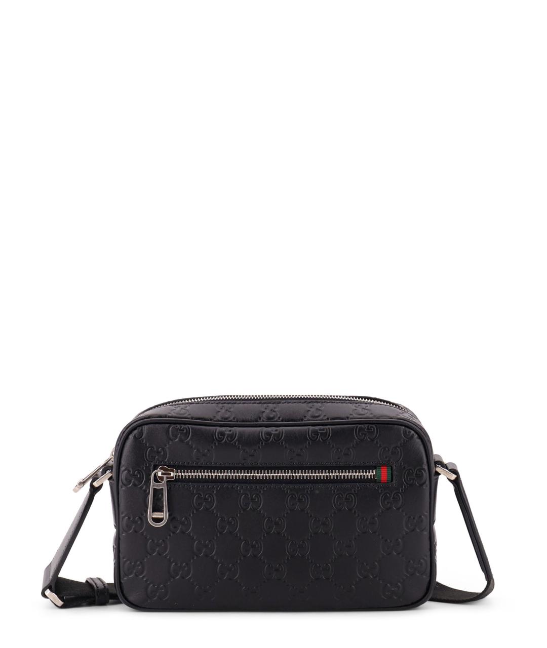 GUCCI Черная кожаная сумка на плечо, фото 1