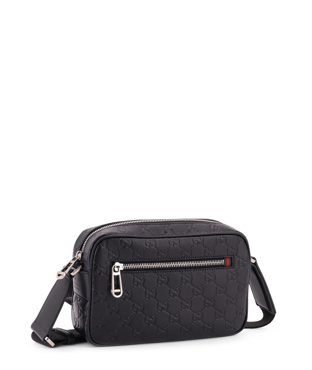 GUCCI Черная кожаная сумка на плечо, фото 3