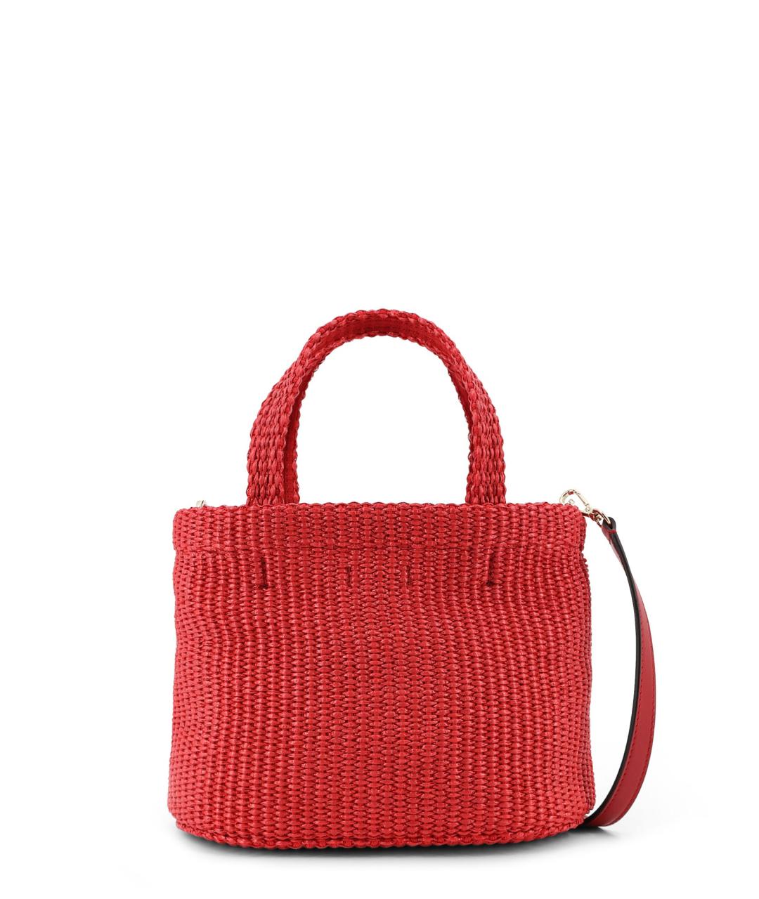 JIMMY CHOO Красная пелетеная сумка тоут, фото 2